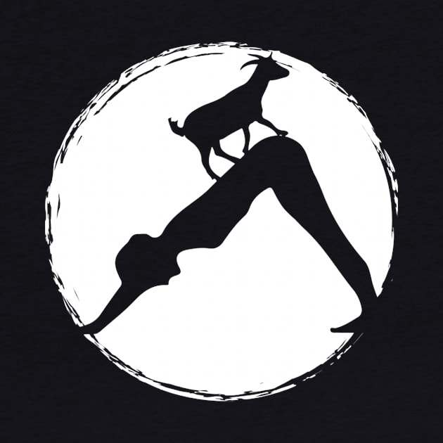 Goat Yoga Downward Dog Position  Yoga Student Or Teacher by danielfarisaj